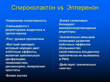 Верошпирон побочные эффекты