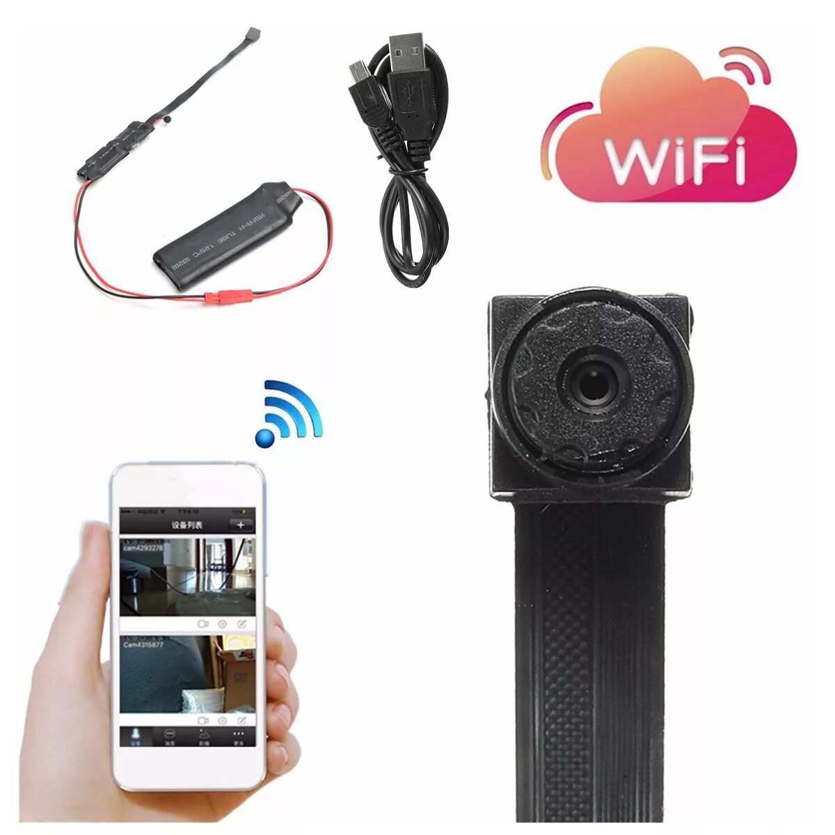 Мини камера m1 (Wi-Fi. Мини-камера зарядник видеонаблюдения с USB, 1080p, Wi-Fi. Купить камеру для андроид телефона