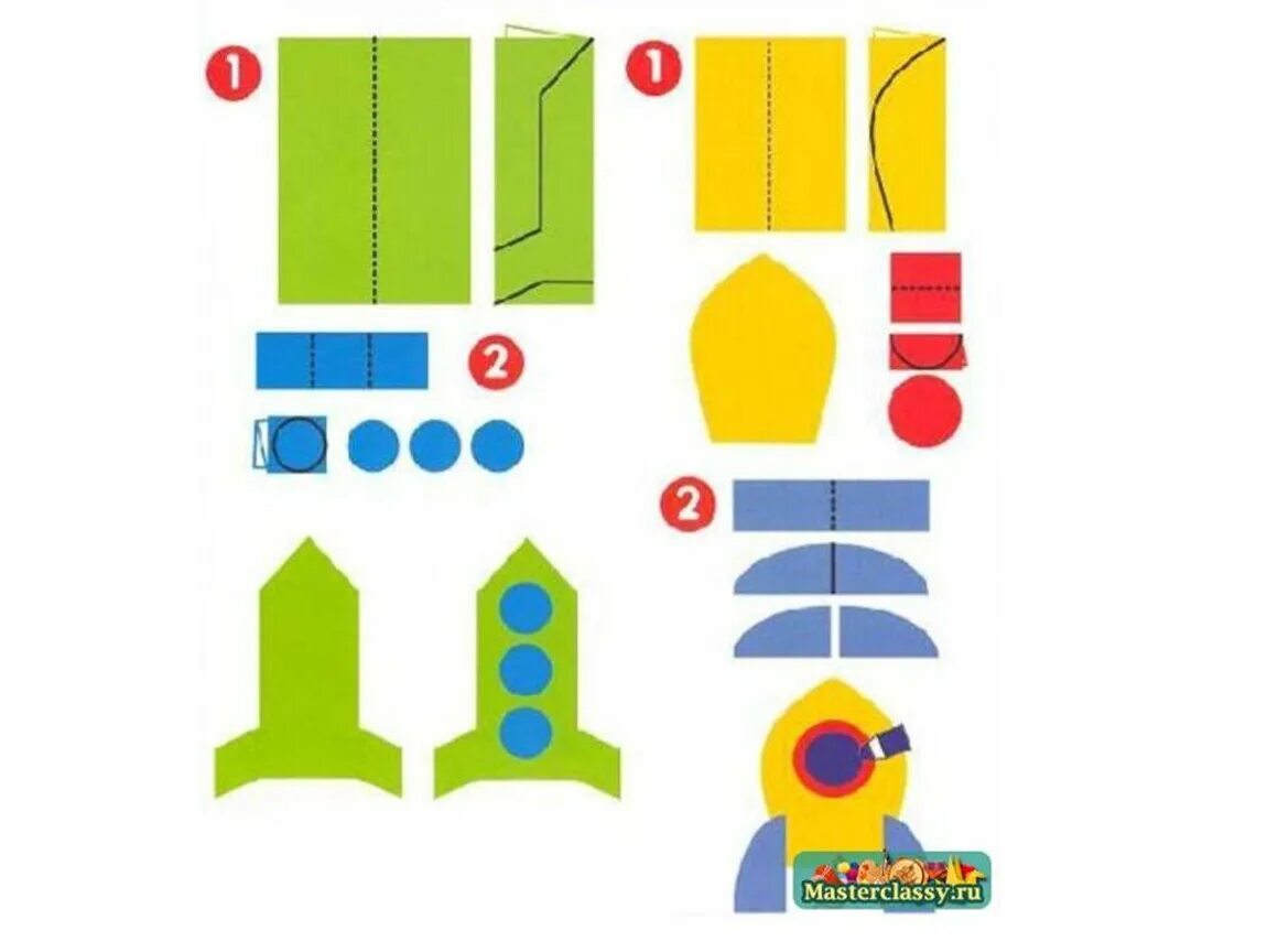 Аппликация для дошкольников. Аппликация из бумаги. Поделки из бумаги для дошкольников. Поэтапная аппликация. Аппликация ракета старшая группа шаблон