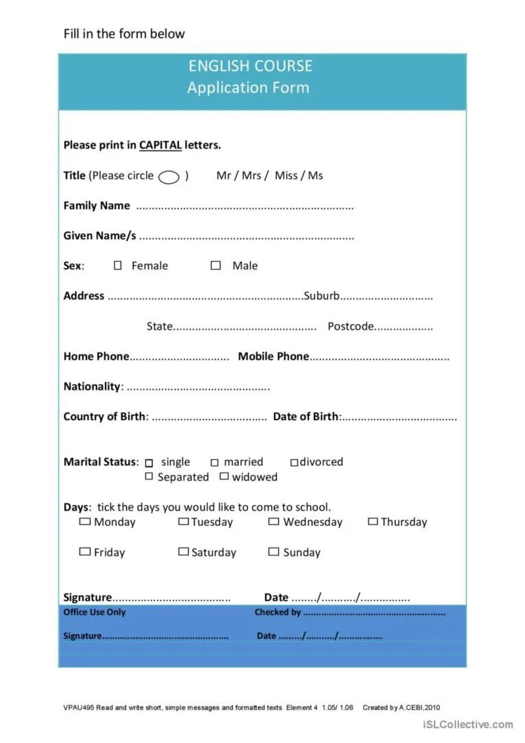 Fill up the form. Application form на английском. аппликационная форма. application form worksheet. filling in an application form.