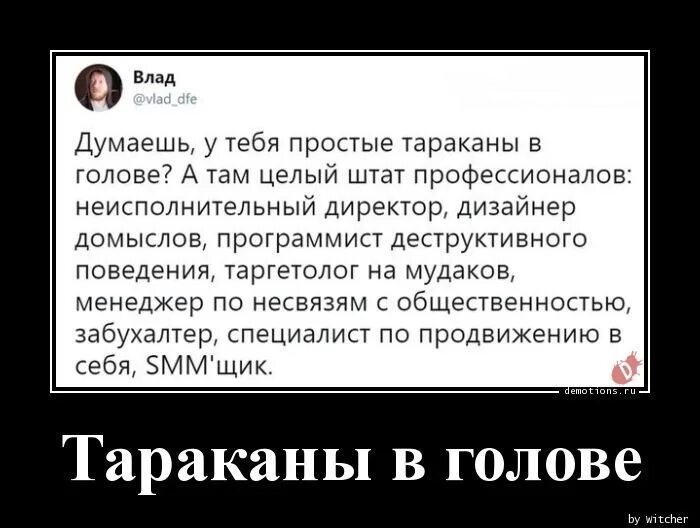 Проповедь подвалов текст мои будни. Анекдот про тараканов в голове. Как выглядят тараканы в голове у женщины. Демотиваторы про тараканов в голове. Приколы про тараканов в голове.