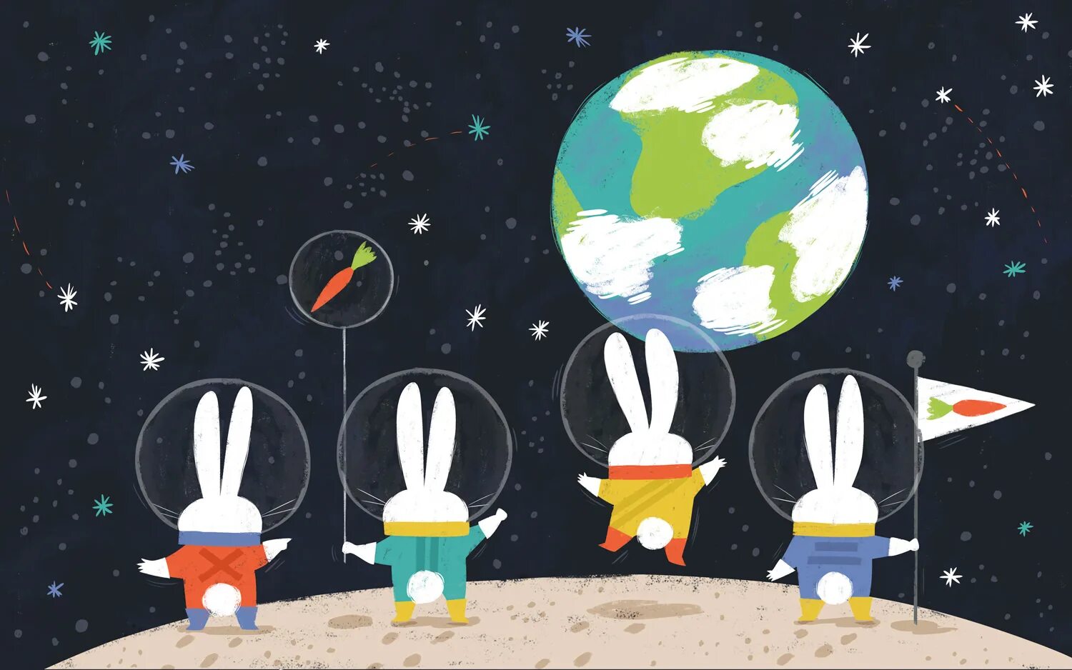 зайки в космосе иллюстрации. Rabbids big bang космос. кролик в космосе. космический кролик. зайчик в скафандре.
