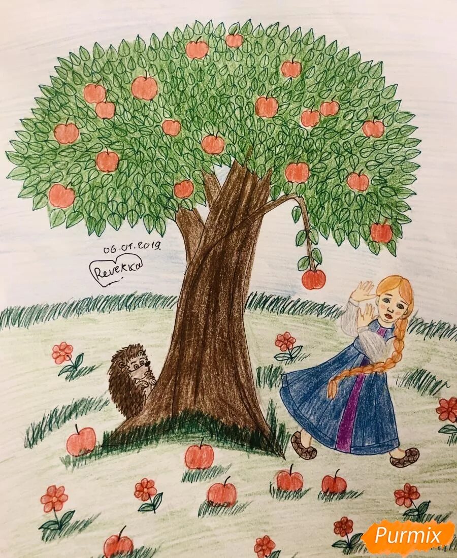 Яблоньки 2. Яблоня рисунок. Яблоня детский рисунок. Сказка гуси лебеди яблоня. Яблочное дерево рисунок.