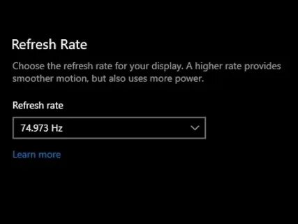 High refresh rate