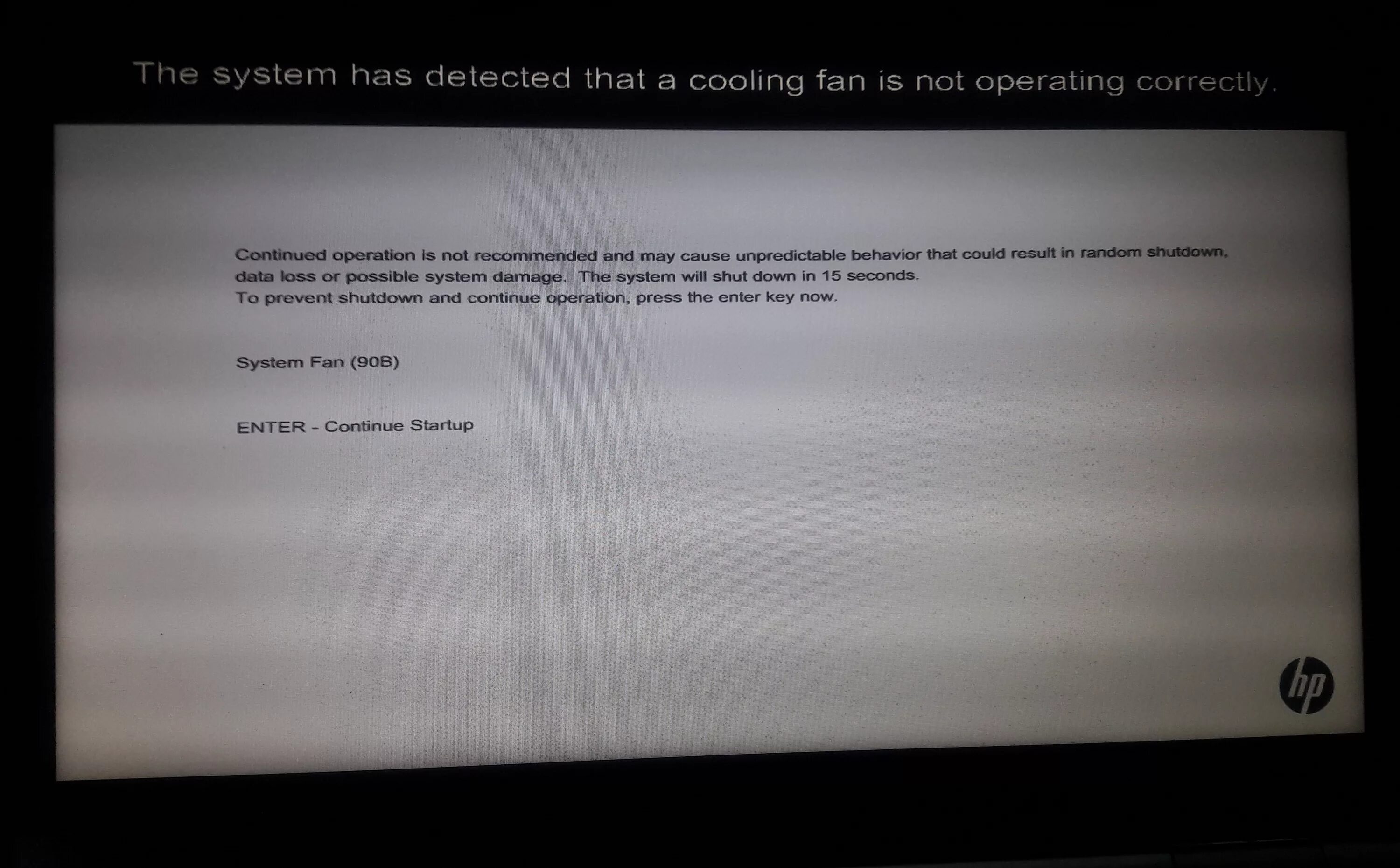 The System has detected that a Cooling Fan is not operating correctly. The system has detected