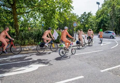 Naked bums on bikes