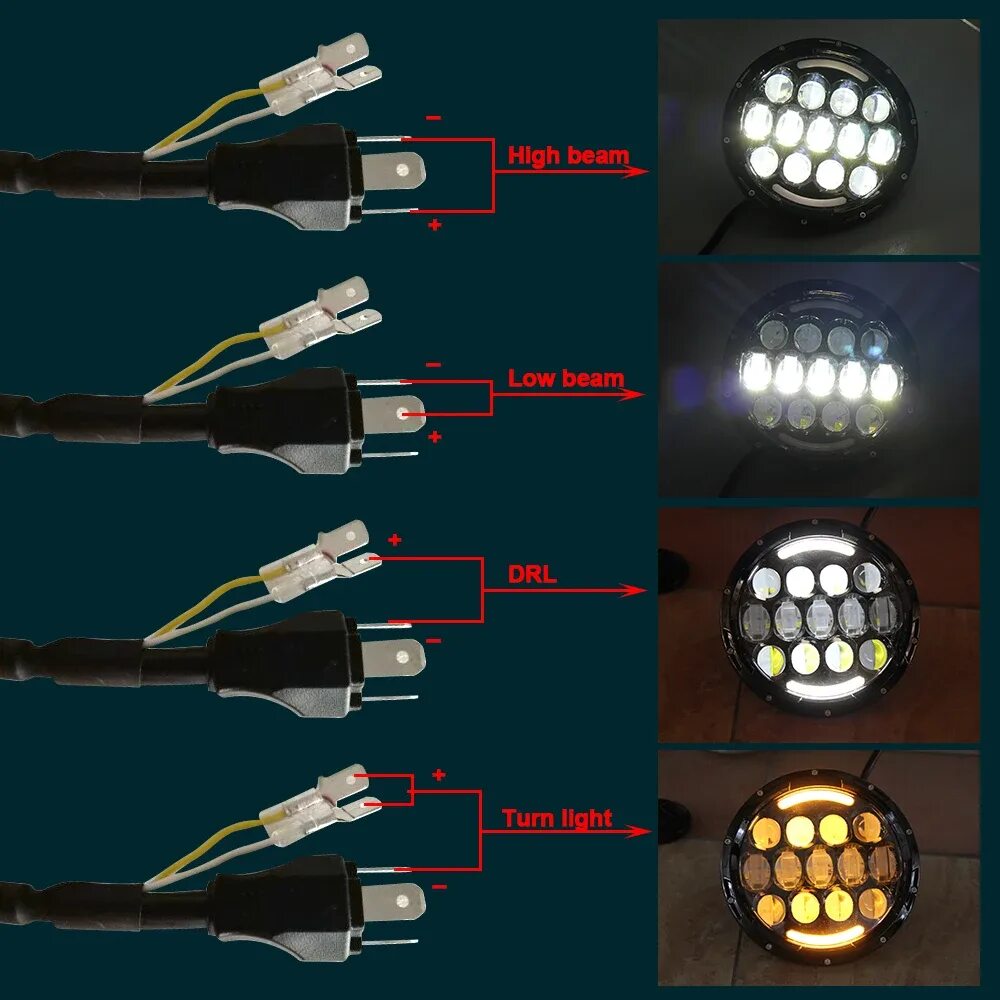 Подключение led фар. Схема подключения светодиодных фар на ниву. распиновка лед фары. распиновка led фар на ниву. схема подключения светодиодной фары 7 дюймов.