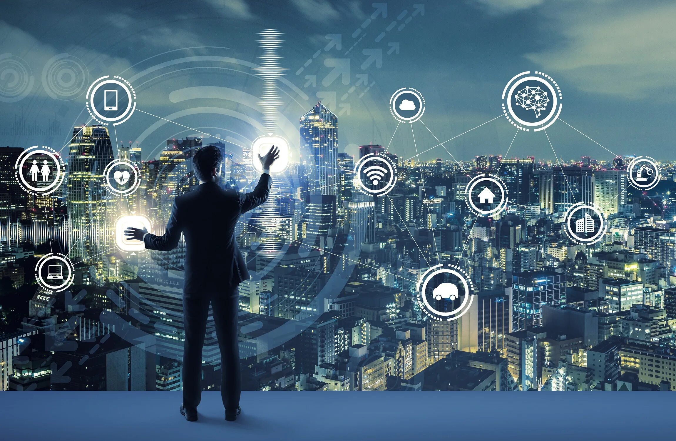 Искусственный интеллект в цифровой трансформации. Интернет вещей (iot). искусственный интернет вещей. будущее интернет вещей. аналитик интернет вещей.