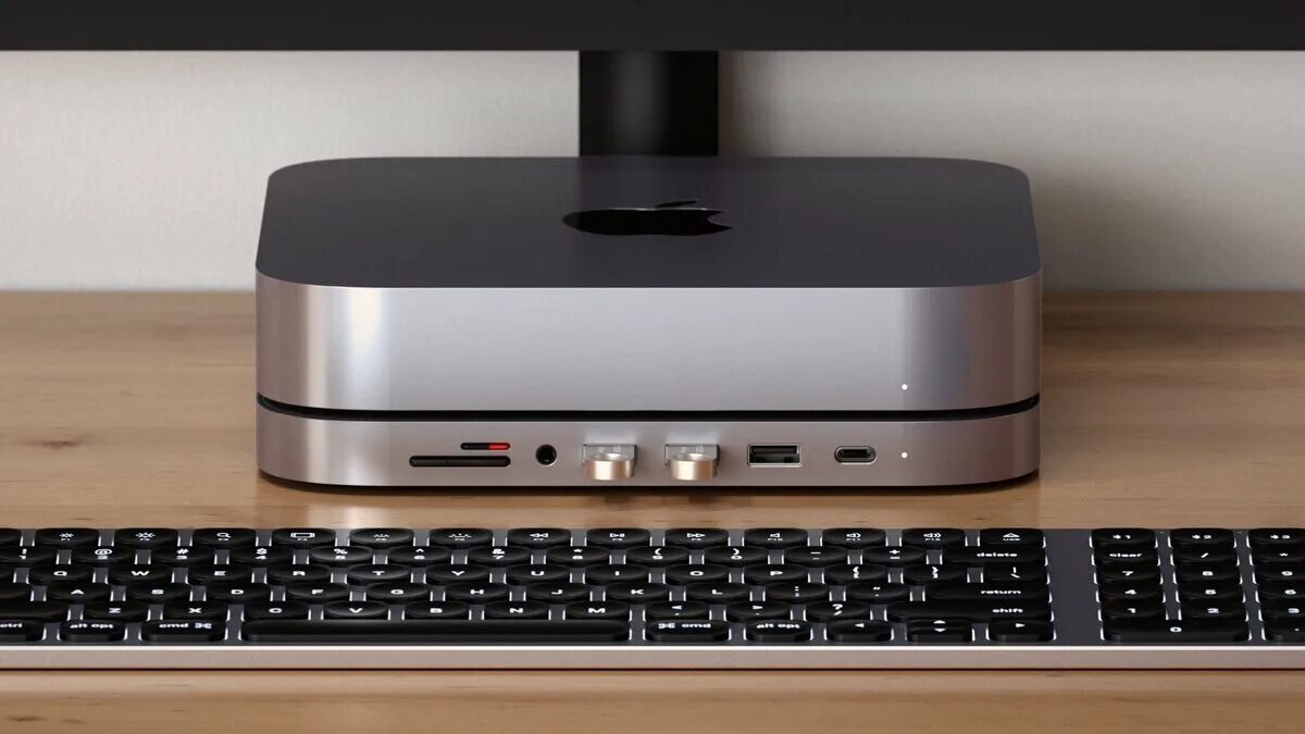 Mac mini stand hub. Док-станция satechi (st-abhfm). mac mini m1. mac mini m1 max. satechi mac mini stand &amp; hub.