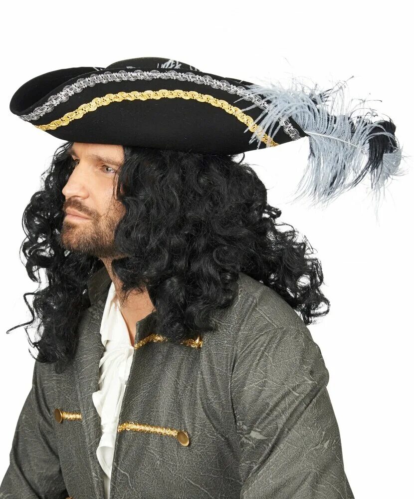 Шляпа пирата джека воробья. Капитанская треуголка пирата. Шляпа пирата с косичками. Панамка пиратская. Треуголка головной убор.