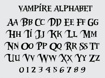 Vampires шрифты