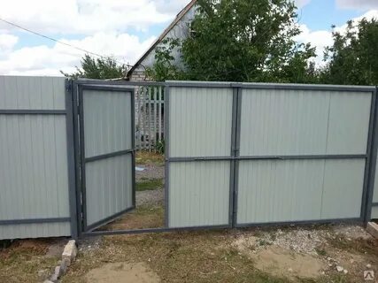 Ворота на даче своими руками из профлиста