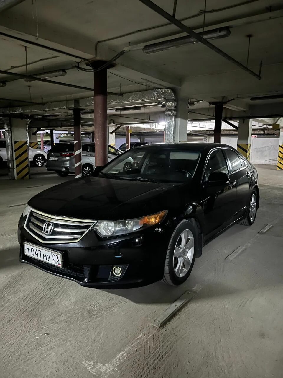Как выглядит машина аккорд Юбка накладка "Type-S" переднего бампера Honda Accord 8 (Хонда Аккорд) 2008-2010