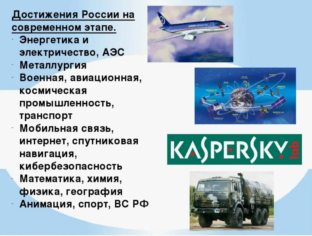 Выдающиеся современные достижения. Выдающиеся современные достижения