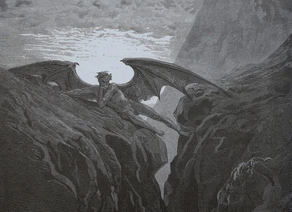 Джон мильтон потерянный рай сатана. Гюстав доре сатана. Мильтон сатана. Гюстав доре потерянный рай. Гюстав доре — "потерянный рай", 1866 год.