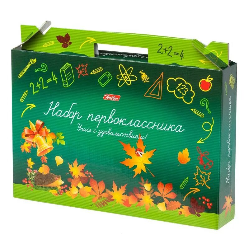Школьный комплект эрих краузе. Набор первоклассника в сумке. Набор первоклассника hatber. Подарочный набор для школы. Набор для первоклассника hatber нп4 20637.