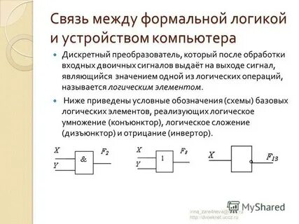 Логические сигналы и элементы