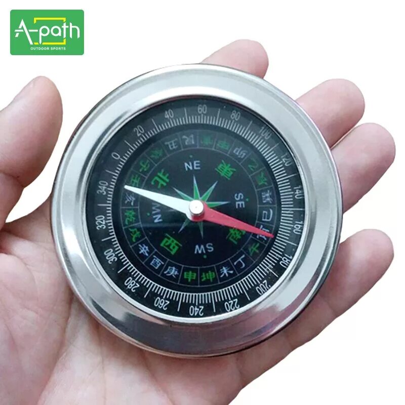 Железный компас рыбака. Круглый, металлический 206-013. Портативный компас. Компас 60мм пластик. Круглый, металлический 206-013.