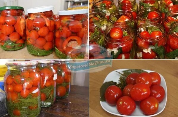 Рецепт сладких помидор на литр