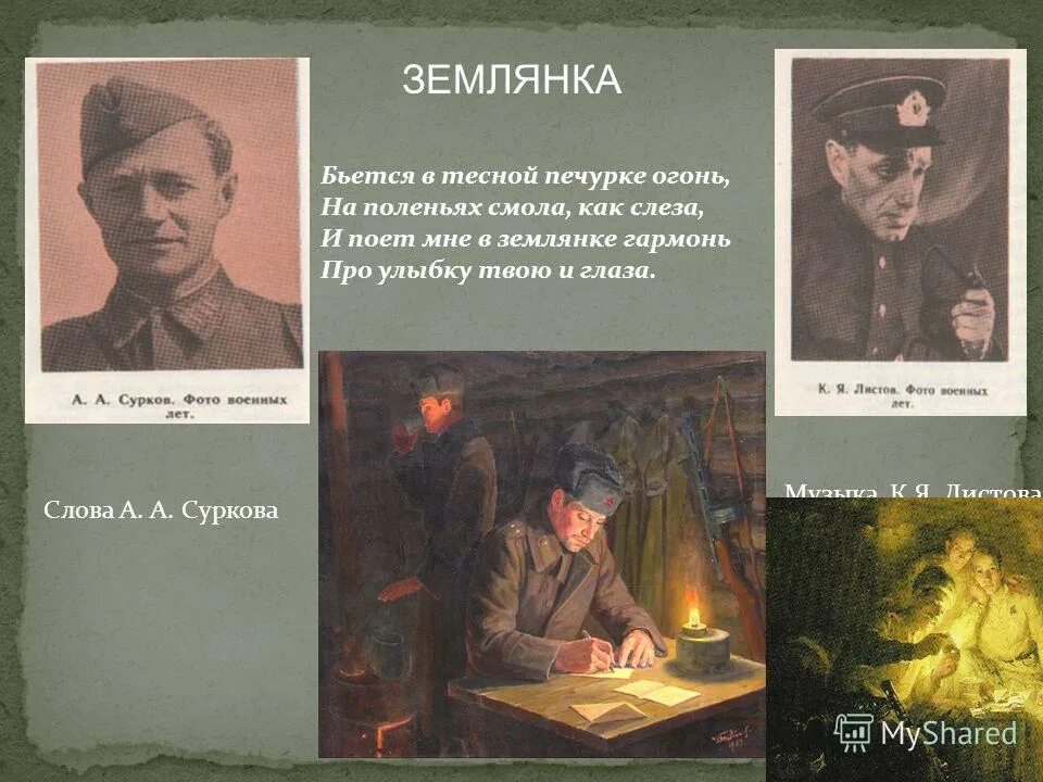 Стихотворение в землянке. В землянке стих. А. Суркова "землянка",. Сурков бьется в тесной печурке огонь.