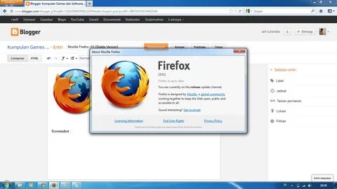 Kumpulan Games dan Software Full Version: Mozilla Firefox v15 Stable.