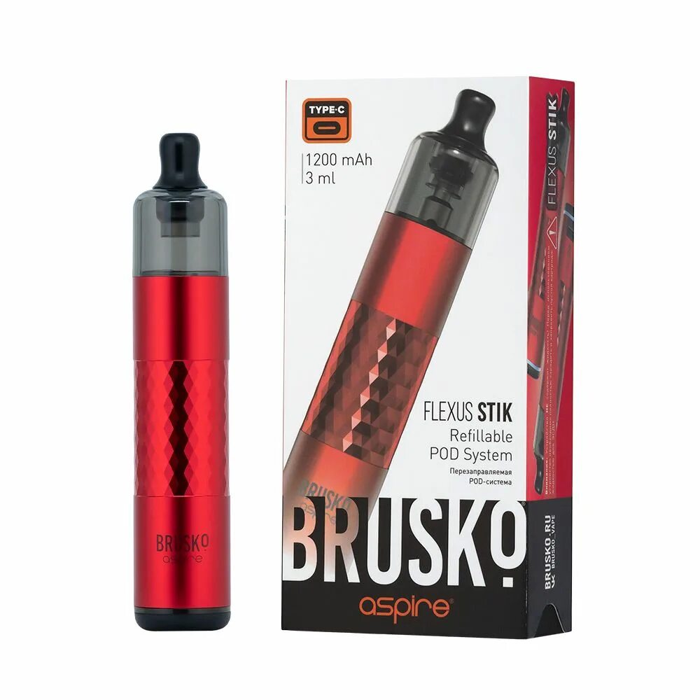 Brusko Flexus Stik, 1200mah. Pod brusko Flexus Stick, 1200mah (красный). Brusko Flexus Stik испарители. Brusko Flexus Stik 1200.