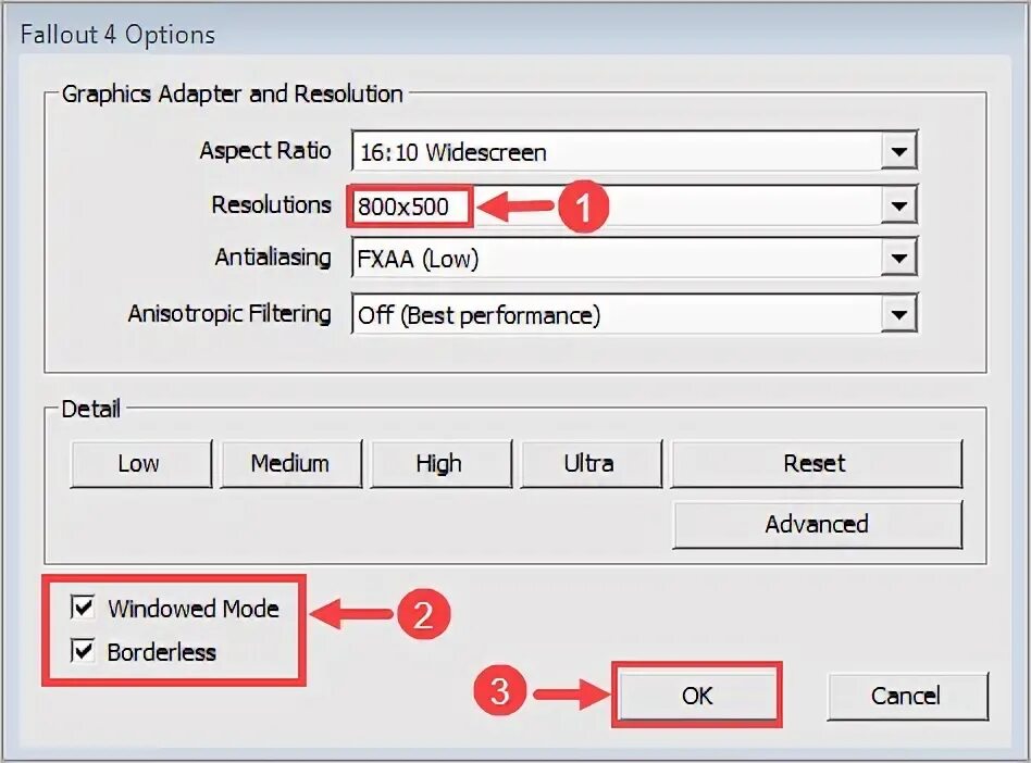 Оконный режим в фоллаут 4. Resolution fix