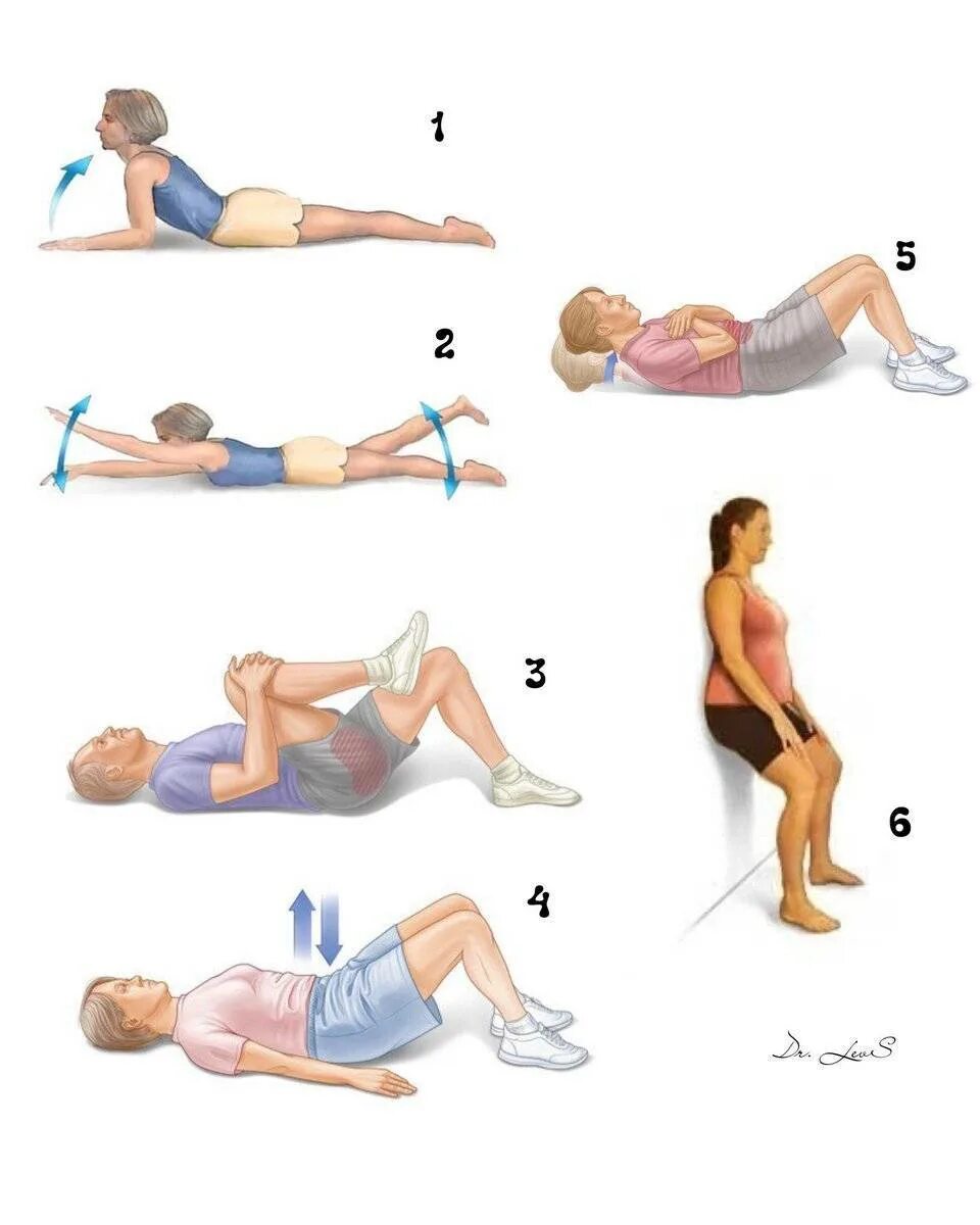 Комплекс при боли в пояснице. Упражнения для поясницы. Упражнения от боли в пояснице. Простые упражнения для спины. Упражнения для больной поясницы.