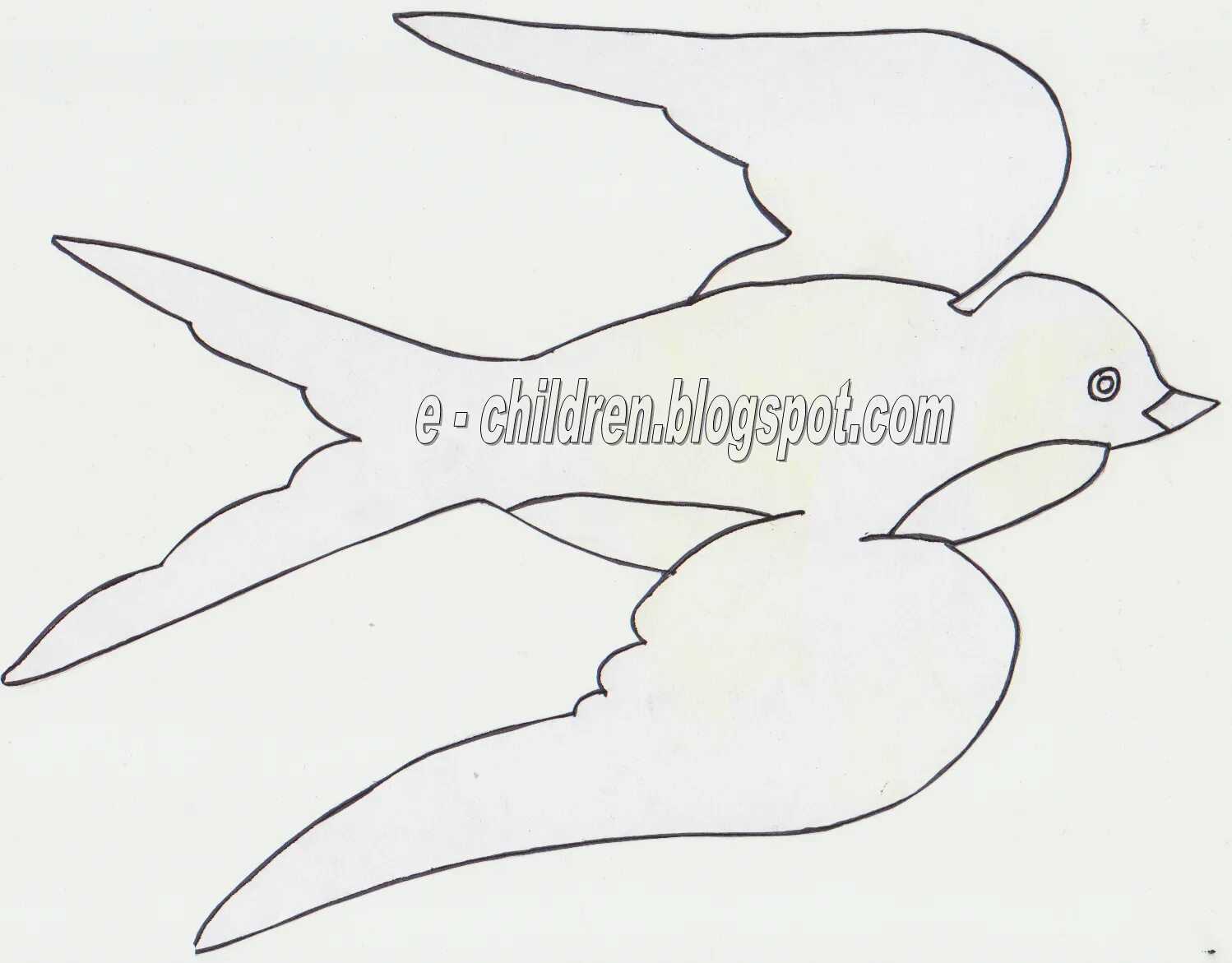шаблон ласточки для аппликации в детском саду. рисование ласточки в детском саду. трафарет ласточки для вырезания. ласточка рисунок. птичка трафарет для аппликации.
