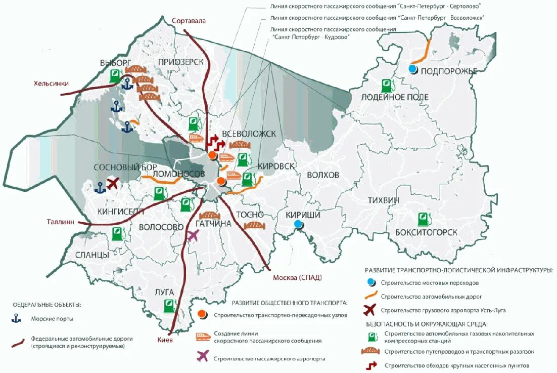 Производители спб и ленинградской области. Ленинградская область инфраструктура. Транспортная инфраструктура Ленинградской области. Ленинградская область. Карта. Экономическая карта Ленинградской области.