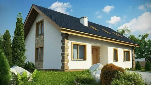 Фасады частных домов из газобетона