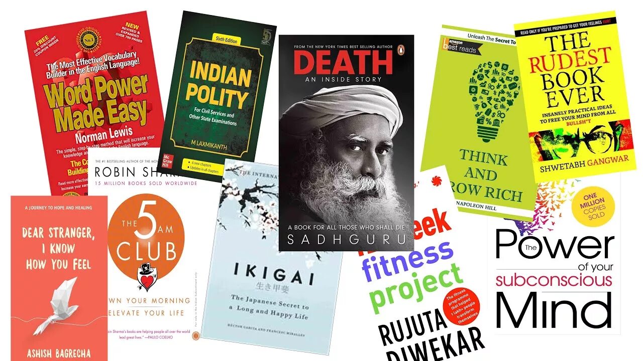 Best selling books. Best books. Bestseller books. The best books to read. Self Development books.