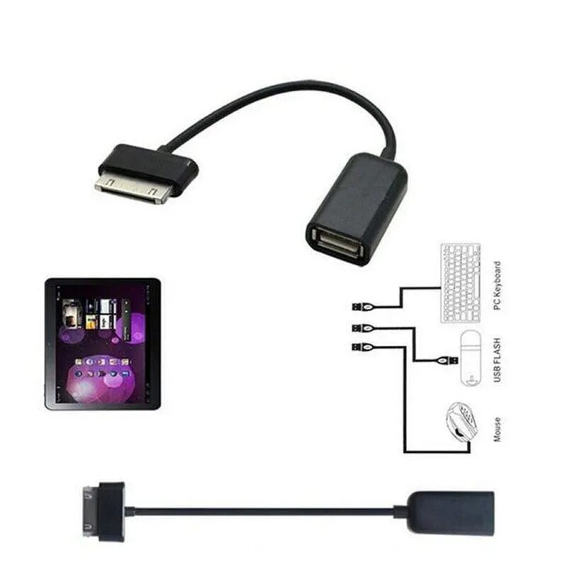 Otg на самсунг. Кабель otg samsung galaxy tab. otg адаптер tab p1000n8000 черный 0.2м. usb хост (otg). адаптер p1000 micro usb.