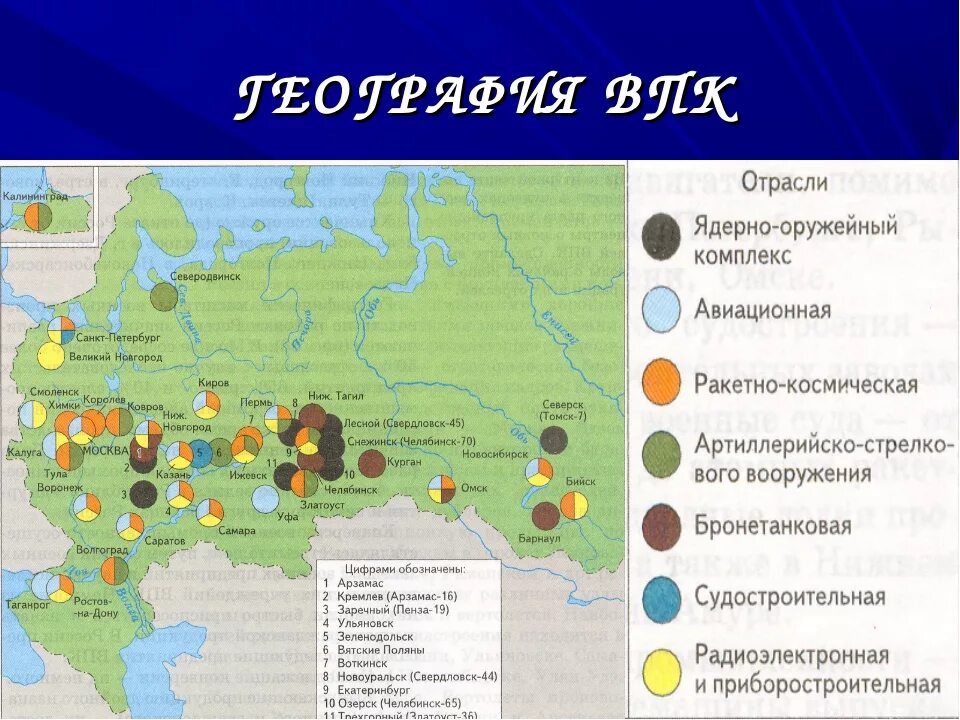 Оборонное производство субъект. Центры военного промышленного комплекса России. Размещение ВПК на карте России. Ядерно оружейный комплекс России карта. Карта Машиностроение России 9 класс география.