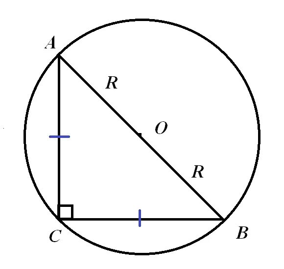 Как построить описанную окружность около треугольника. Окружность описанная около прямоугольного треугольника. Окружность, описанную около прямоугольного треугольника начертить. Радиус описанной окружности около прямоугольного треугольника. Окружность вписанная в прямоугольный треугольник.