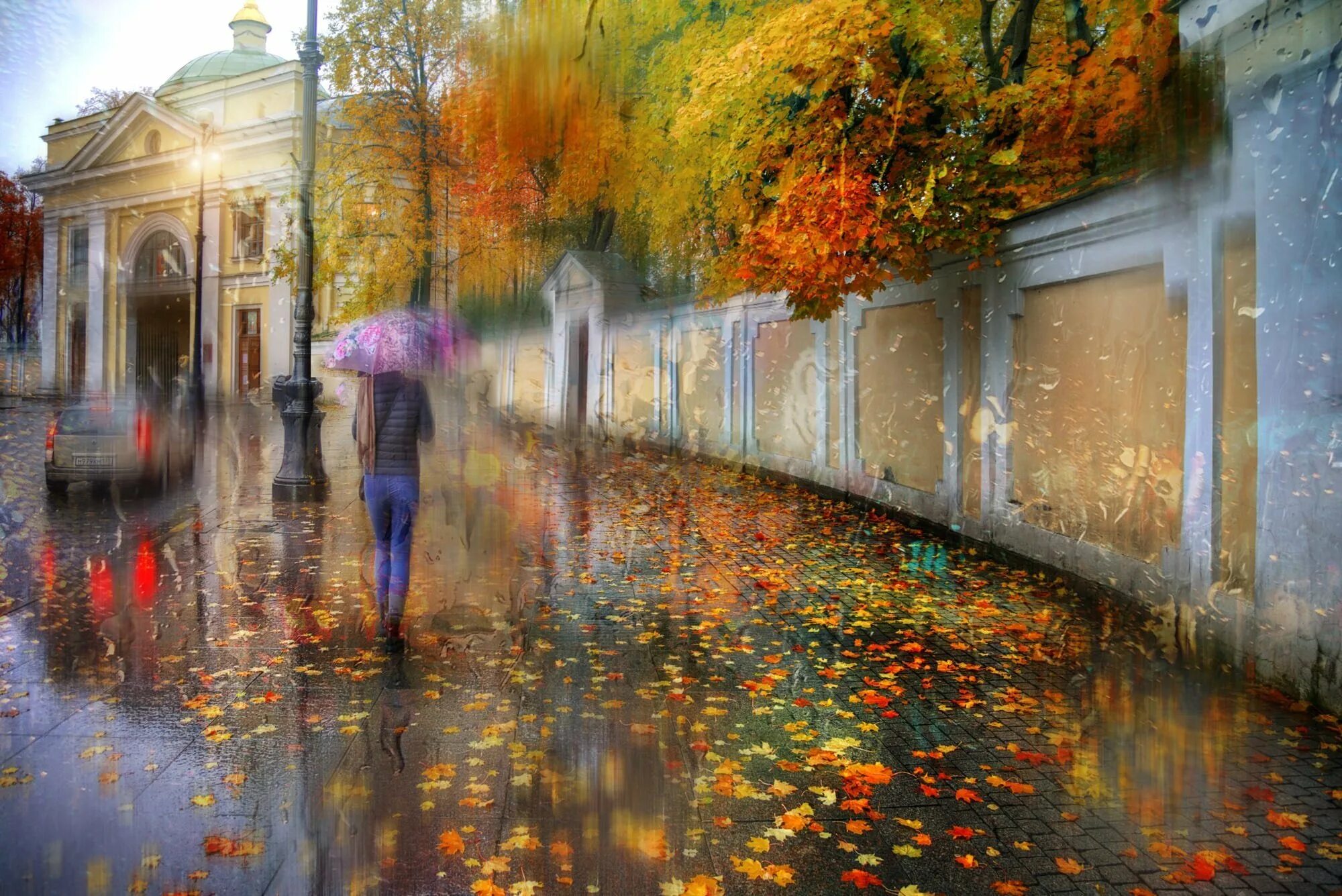 Осенний дождь в городе. Осень дождь. Промозглая осень. Дождливо в городе осенью.