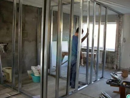 Установка перегородок в комнате