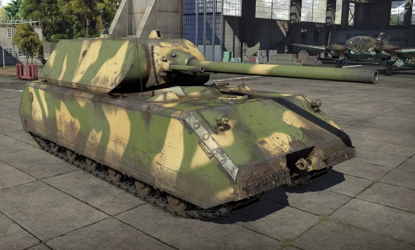 Маус танк war thunder. Е 100 танк вар тандер. Вар тандер ангар. Маус танк вар тандер. Броня мауса вар тандер.