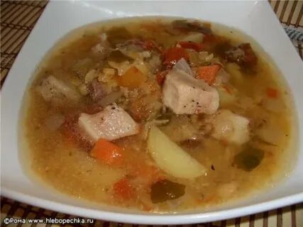 Гороховый суп с мясом мультиварке