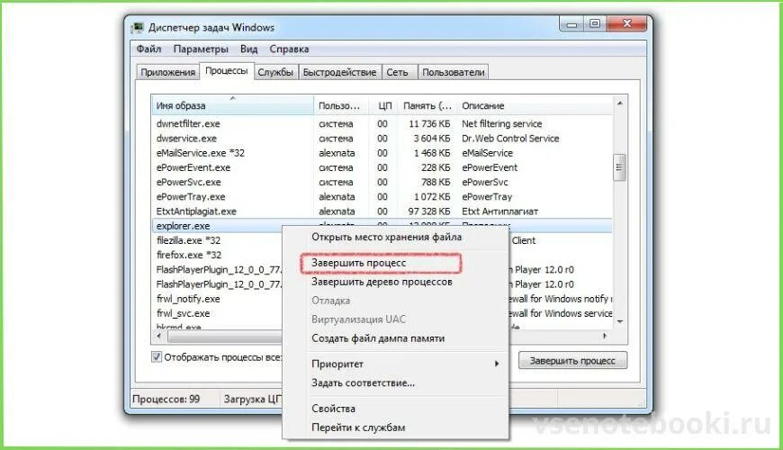 Программа перезапускающая процесс windows