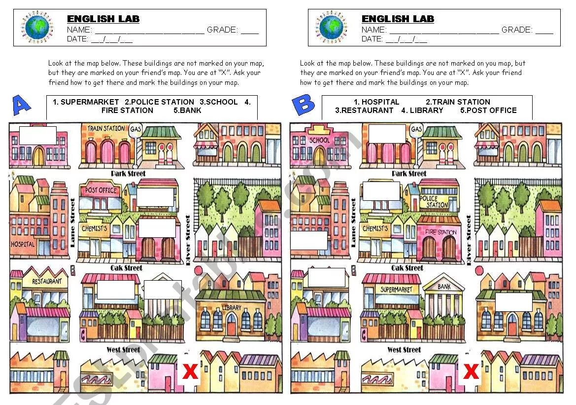 Карта giving Directions. Directions на английском Worksheet. Карта how can i get to. Map for giving Directions in English. How many town