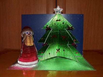 Поделки на новый год из гофрированного картона