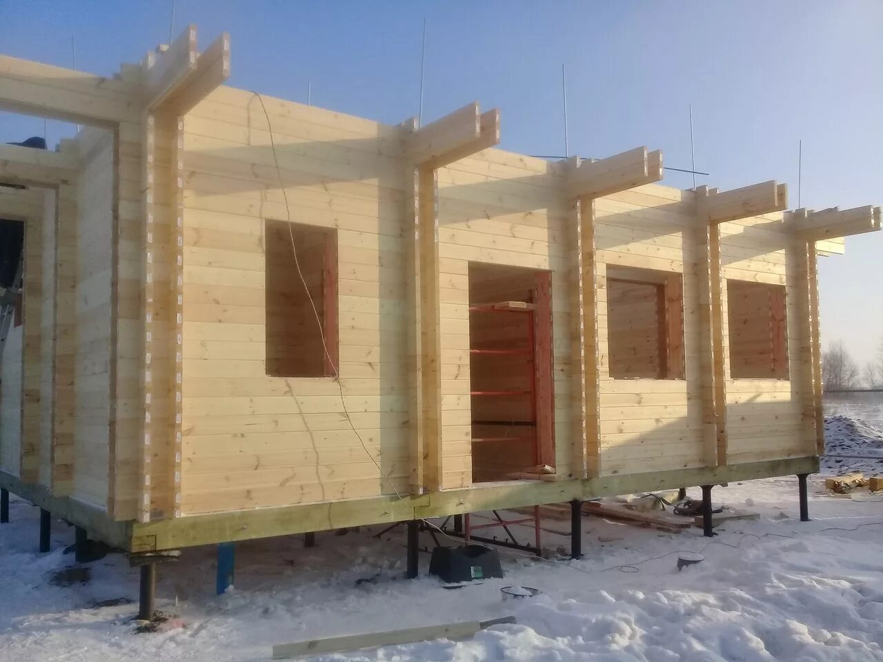 Дом из двойного бруса фото - DelaDom.ru