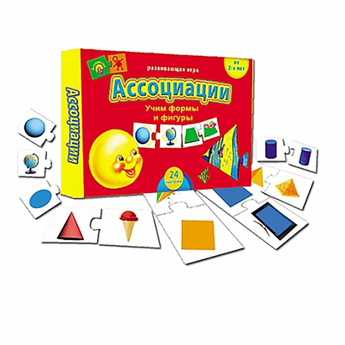 Обучающая игра 12004. Клуб дошкольника умнички. Учись играя ассоциации. Настольная игра funtun дома. "изучаем формы".