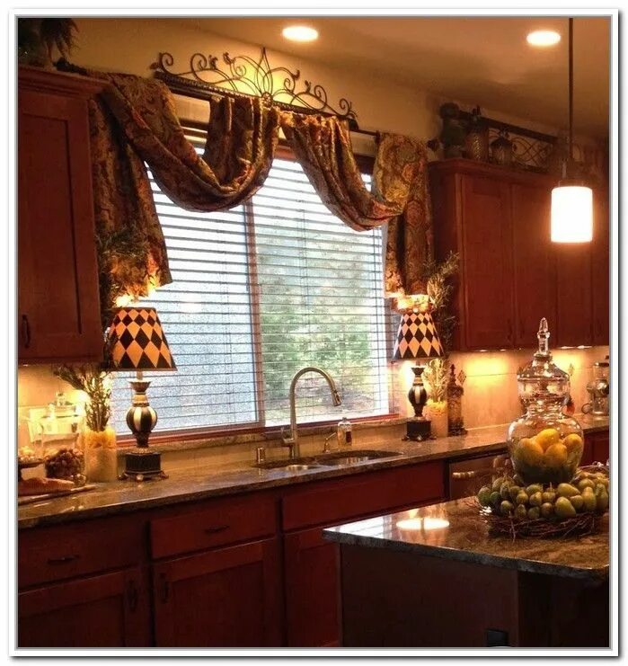 There are curtains on the window