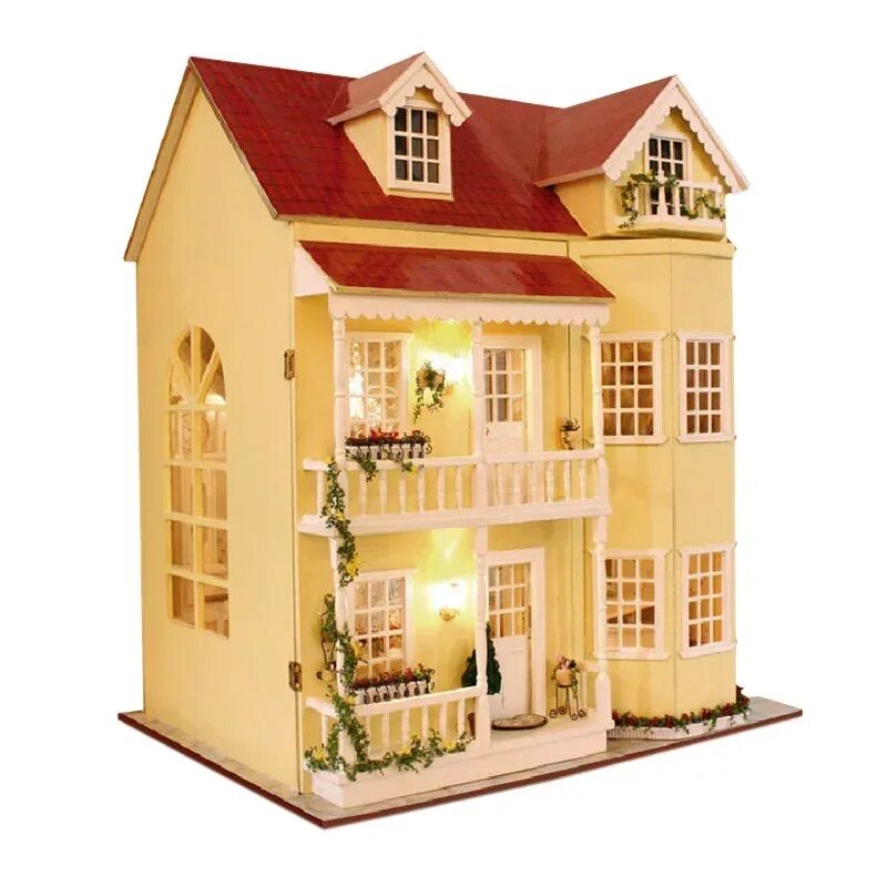 Румбокс Сказочная усадьба. Dollhouse Miniature кукольный домик. Румбокс DIY миниатюрный дом набор вилла. ЯРВИТА румбокс.