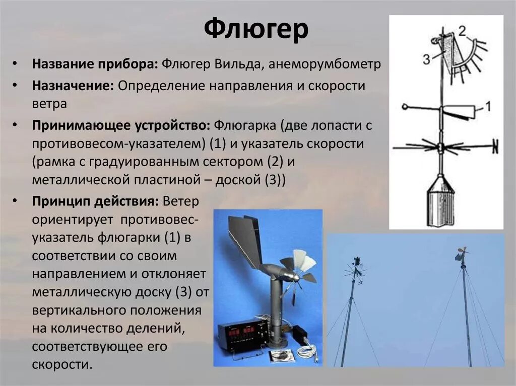 Прибор с помощью которого определяют направление. Флюгер вильда на метеостанции. флюгер вильда станционный. флюгер метеорологический прибор. флюгер,анемометр-приборы для определения.