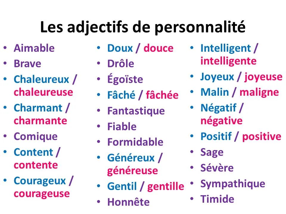 Француз прилагательное. Прилагательные во французском языке. Les adjectifs во французском. Прилагательные исключения во французском. Прилагательные описывающие человека на французском.