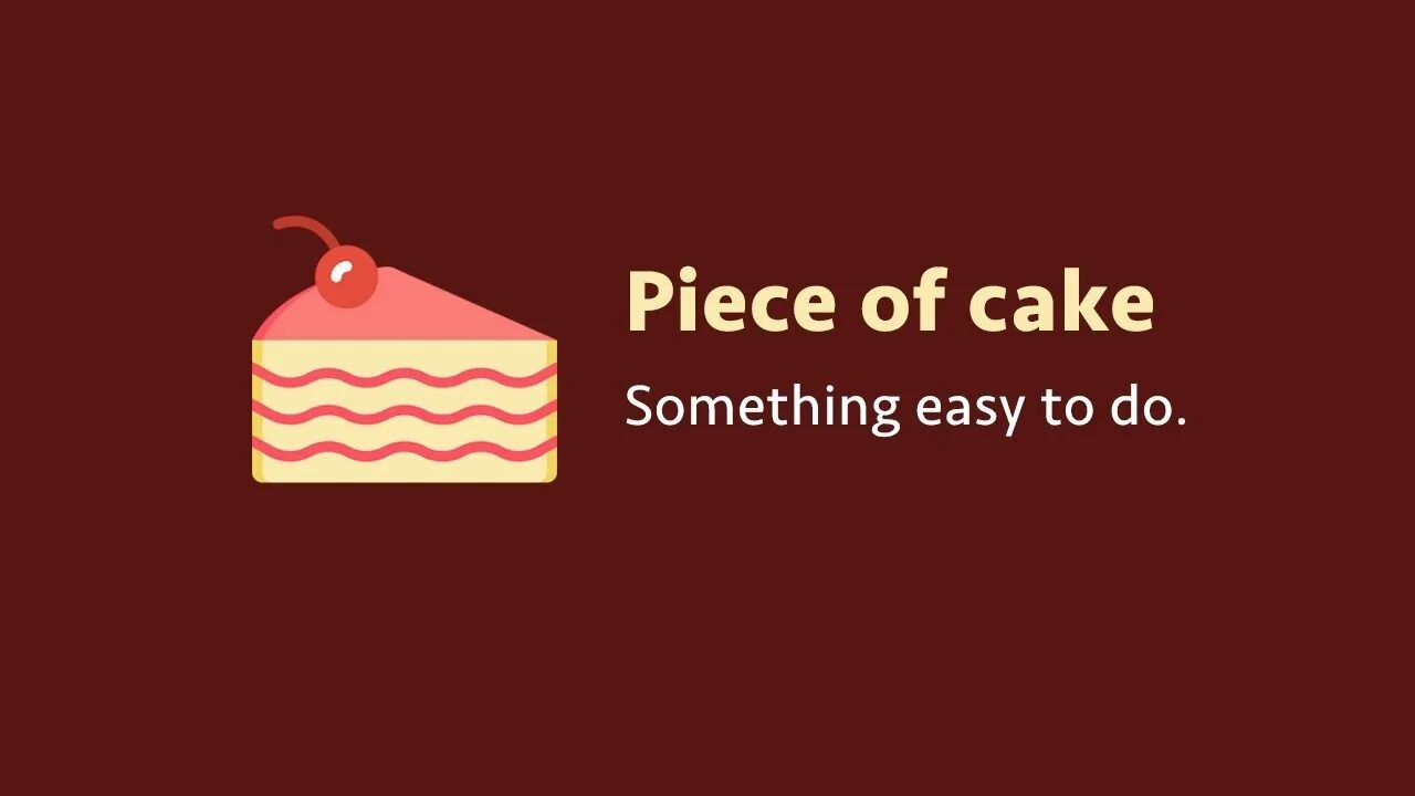 Something easy. A piece of Cake идиома. Be a piece of Cake идиома. It's a piece of Cake идиома. Be a piece of Cake перевод идиомы.