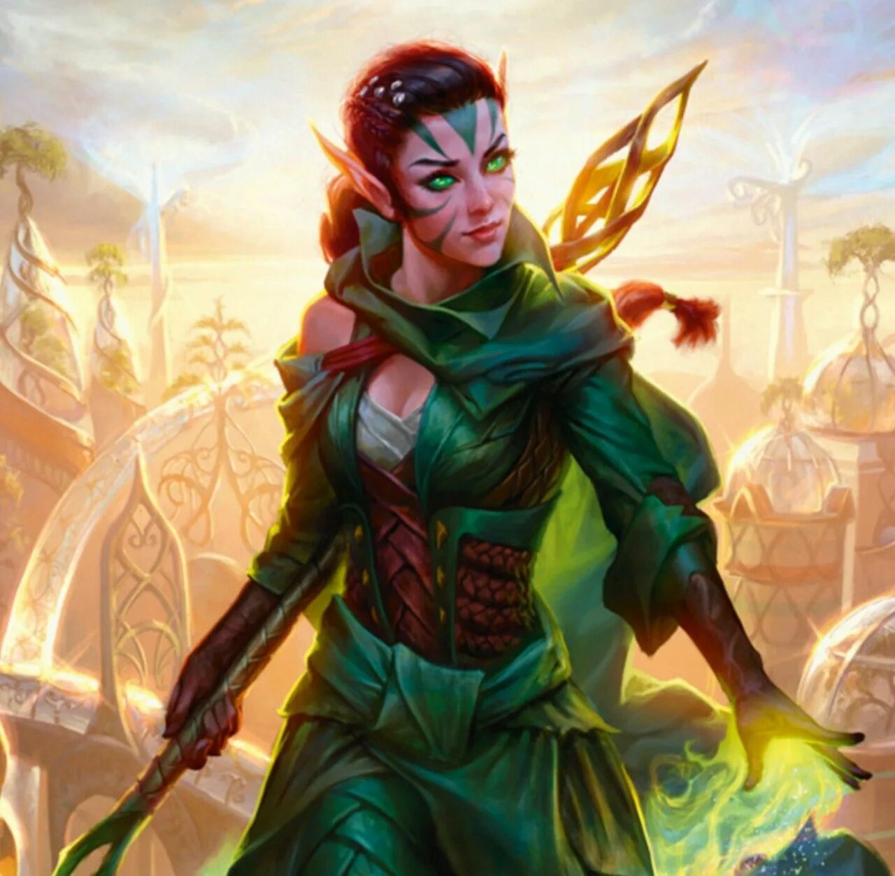 Мтг нисса ревейн. Мироходец. Magic the gathering урза. Мтг рован и уилл. Японские арты мтг.